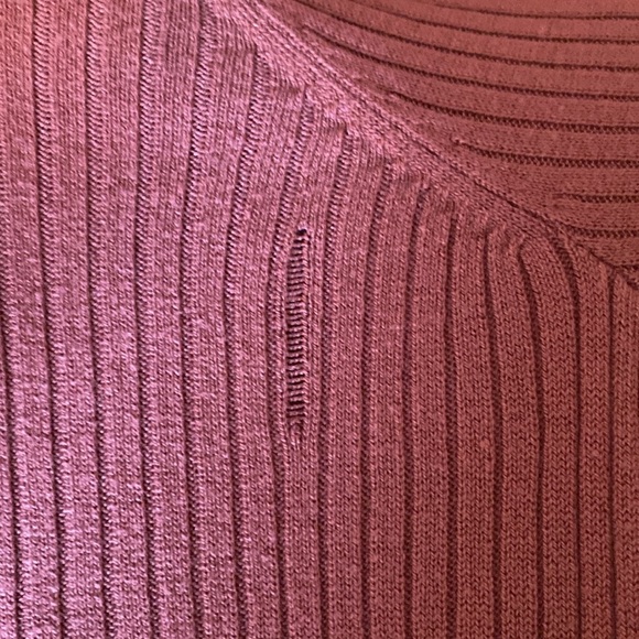 LOFT Ribbed Open Front Cardigan. Size M. Rose colored. Long sleeve. - Picture 12 of 13